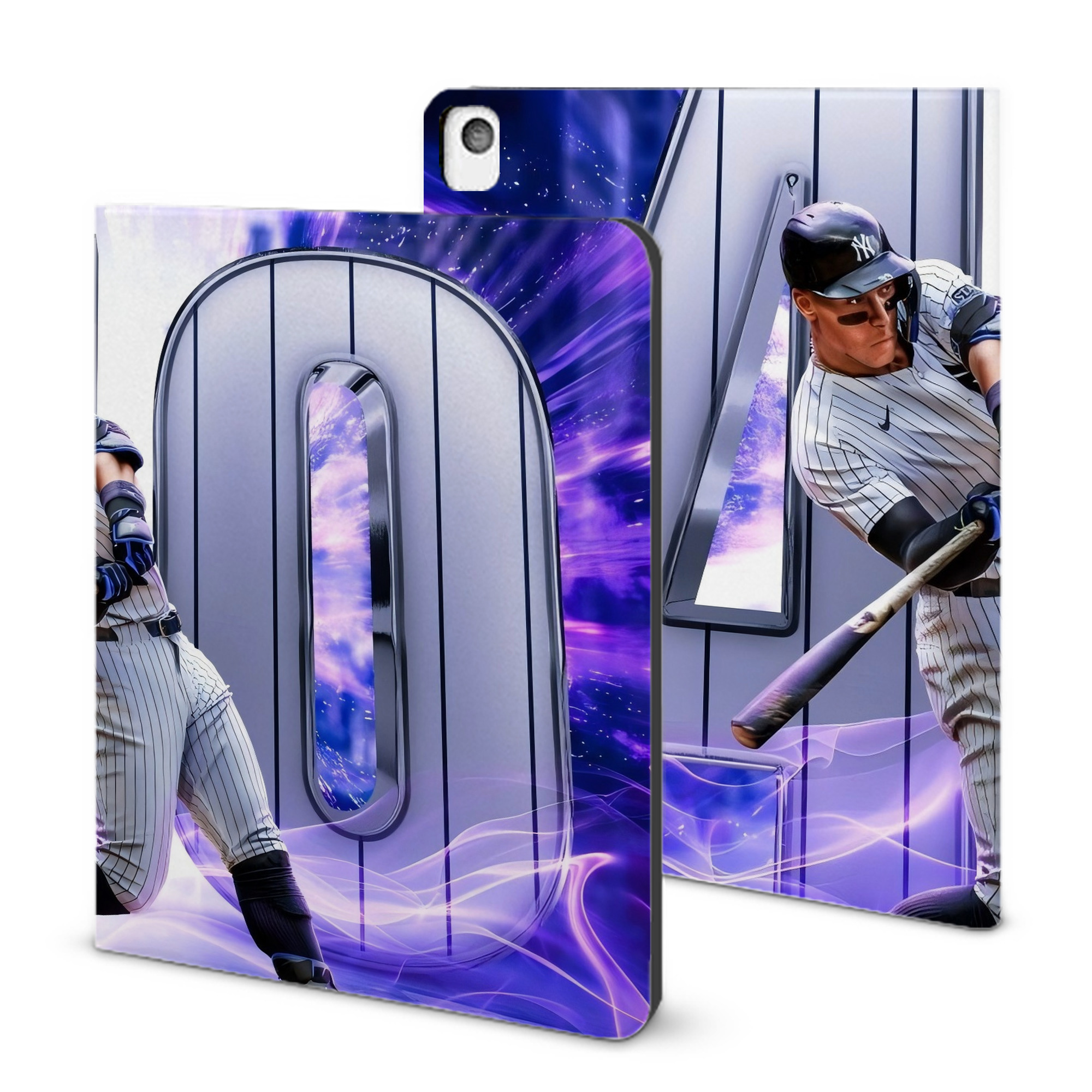 Aaron Judge 40 Home Runs IPad Book-Style Case With Pencil Slot – Slim PU & TPU Cover – Full Protection, Precise Fit, Water & Scratch Resistant